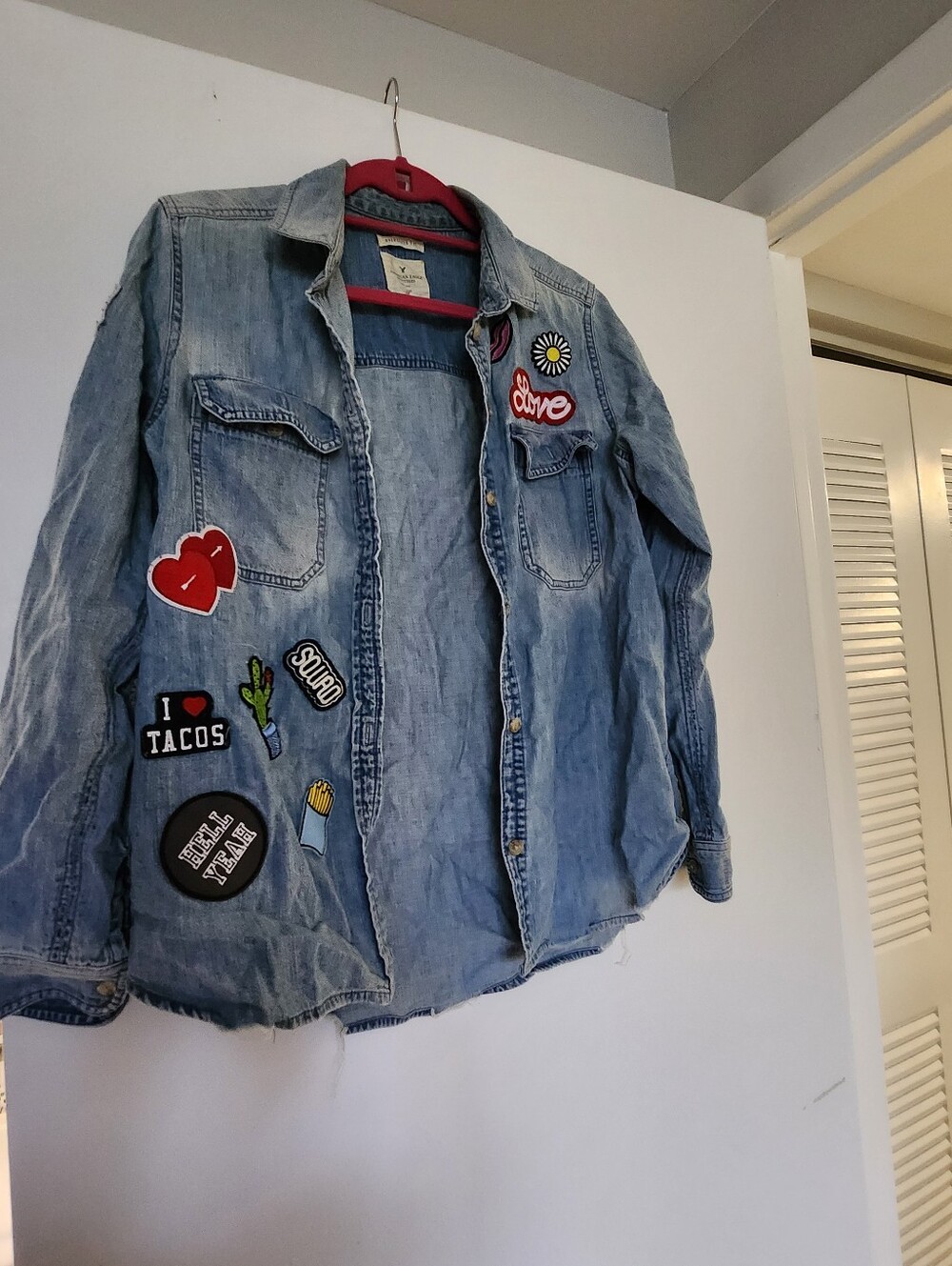 American Eagle Patchwork Shirt